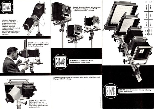 Sinar view camera 1960s swiss - sinar,