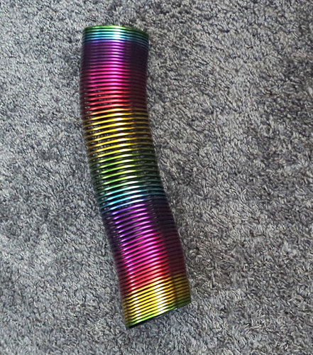 Rainbow metal slinky - rainbow, spring