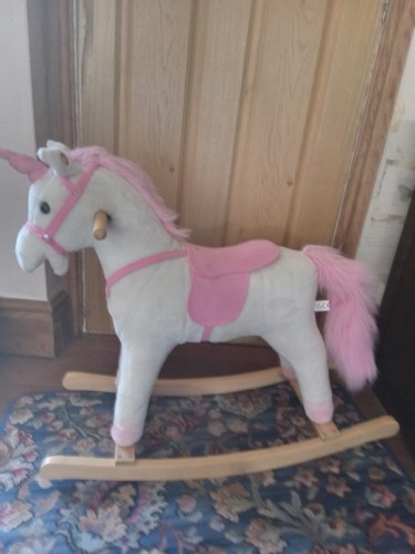 Pink unicorn rocking horse - pink,