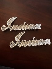 Indian Motorcycle Badges Vintage Leather Saddle Tool Bags Seat Tank Emblem Vest