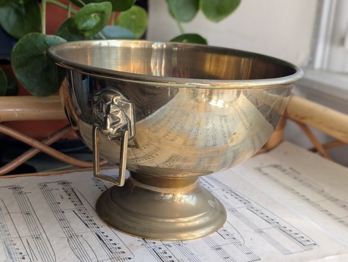 Vintage peerage brass bowl - brass,