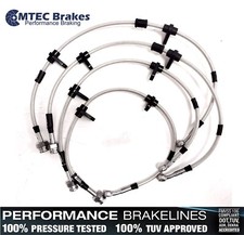 Vauxhall Nova GSi GTE FRONT REAR MTEC Braided Brake Hoses Lines Zinc Plated