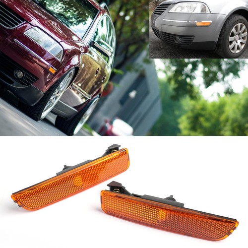 Pair amber front bumper - amber,