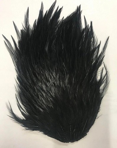Indian cock saddle dyed black - indian,