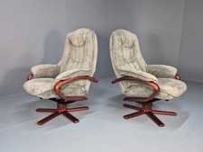 2 Vintage Danish Swivel Based