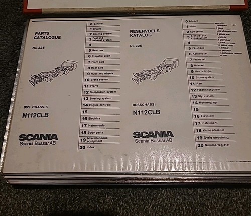 Scania parts catalogue n112clb - parts,