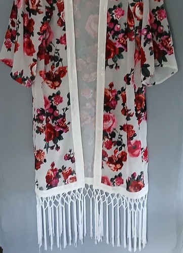 Vintage divided y2k kimono - vintage,
