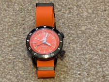 MONRO ADVENTURE MA-7 NIGHT FIRE AUTO GMT WORLDTIMER WATCH - BRAND NEW
