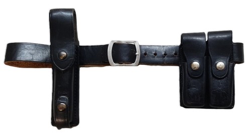 Leather belt with bianchi - belt,