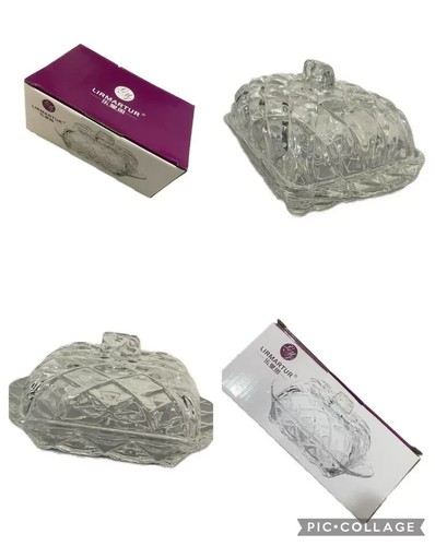 Glass transparent butter - transparent, dish