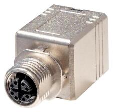 M12 to RJ45 Cat6a STP Adaptor, 180 Degrees SGM12180