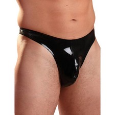Men Sexy Latex Briefs Shorts