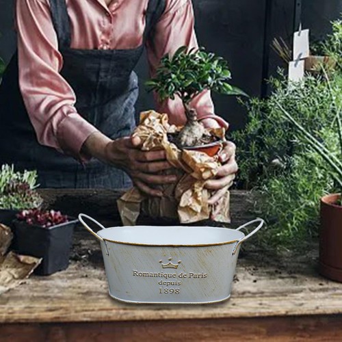 Metal planter retro - retro, garden