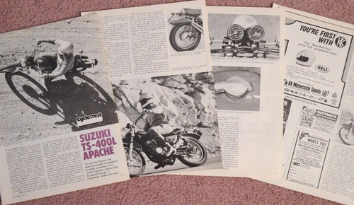 1974 suzuki 400 apache 8 - 400, j