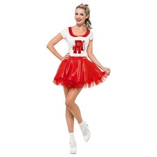 Sandy Olsson Grease Cheerleader Fancy Dress Costume Ladies Small - UK 8-10
