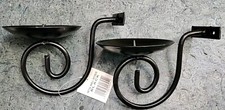 Wrought Iron PAIR Wall Hanging Candle Holders