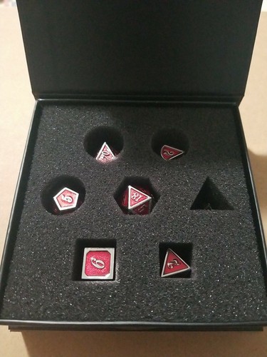 Polyhedral metal 7pc dice set - 7pc,