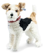 Steiff 'Foxy' Fox Terrier - mohair soft toy collectable puppy dog - 031717