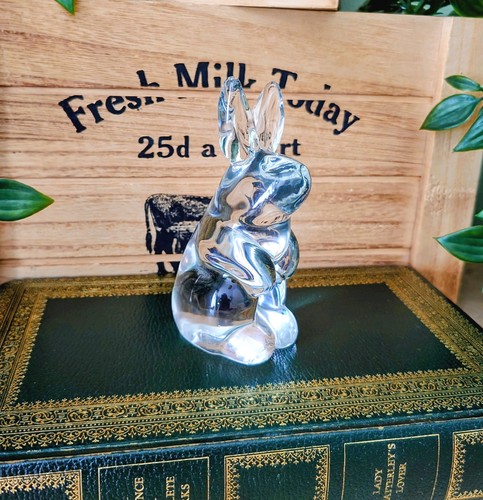 Art glass rabbit - glass, paperweight