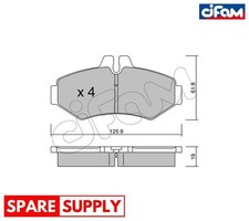 BRAKE PAD SET, DISC BRAKE FOR