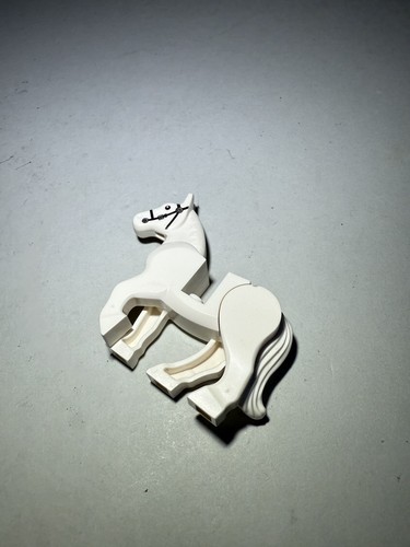 Lego horse white printed - horse,