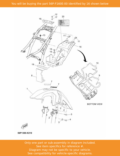 Yamaha box 56p f160e oem - yamaha,
