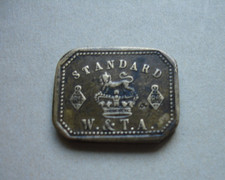 1850 W.&T.A. AVERY Brass Standard Six Penny Weights Jewellers Weight Antique