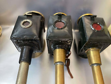 ANTIQUE Victorian Carriage Candle Lamp Brass And Bevelled Glass. Choice of 3