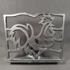 Black Cast Iron Cockerel Cook