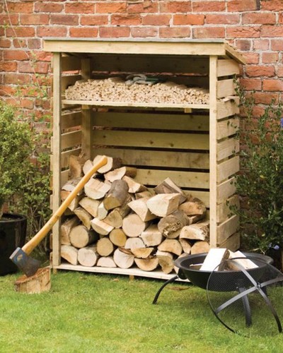 Small log store outdoor - log,