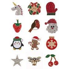 Trimits Xmas Diamante Buttons