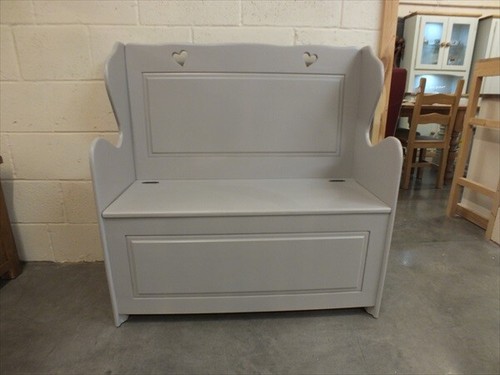 107cm painted monks bench - painted,
