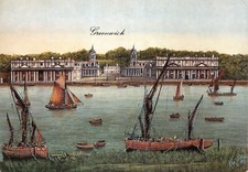 KEVIN PLATT PAINTINGS GREENWICH TOPOGRAPHICAL POSTCARD UNUSED V GD MINT