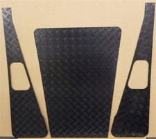  LAND ROVER DEFENDER 90" or 110"  BLACK CHEQUER WINGTOPS & BONNET PROTECTOR
