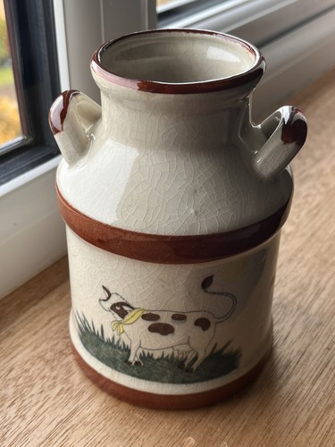 Vintage ceramic milk jug - vintage, 6"