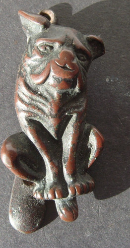 Bronze door knocker bulldog - knocker,,