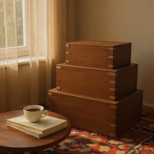 Set rustic solid wood - set,