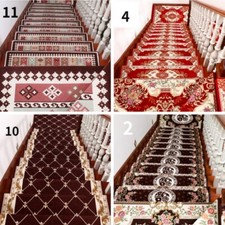 1x Euro Chenille Rug Stair Treads Mat Carpet Self-adhesive Non-slip Backing