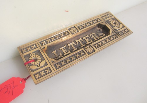 Victorian bronze letterbox - victorian,