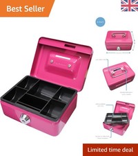 Portable 4-Inch Pink Cash Box