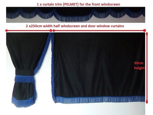 Truck side curtains black - curtains,