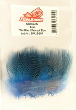 Teal 12 Selected Feathers Crickent 12 Selected Springs PEACOCK BLUE
