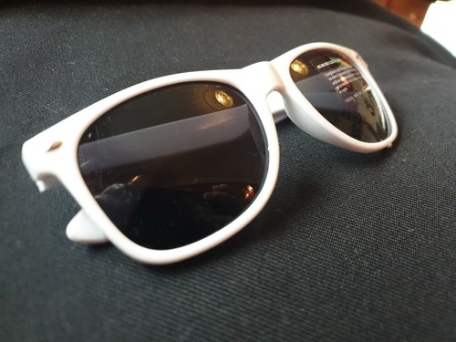 White retro sunglasses - white, mens