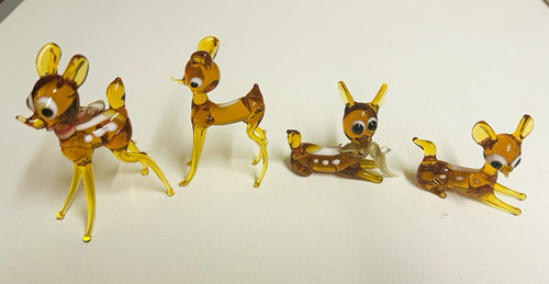 Vintage lampwork glass deer - lampwork,