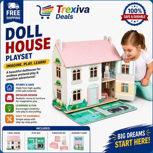 Sofie wooden doll house with - sofie's,
