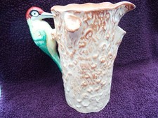 Vintage Weatherby Hanley Royal Falcon Ware Woodpecker Jug, excellent condition.