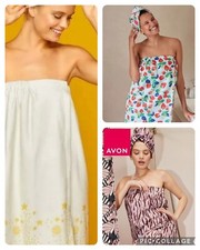 Avon towel, wrap and turban, various designs, various sizes, BNIP, FREE POSTAGE