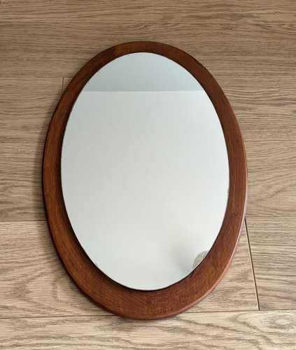 Vintage wooden frame mirror - wooden,