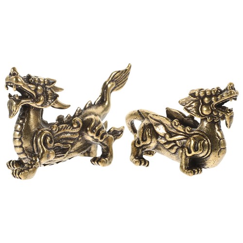 2pcs brass kylin - kylin, animal