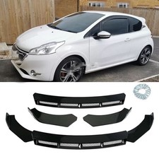 For Peugeot 207 307 407 508 Front Bumper Lip Splitter Spoiler Kit Glossy Black
